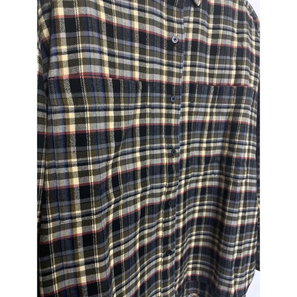 Everlane XS The Boxy Flannel Shirt Beech Plaid Button Down Long Sleeve Retro NWT - Picture 9 of 15